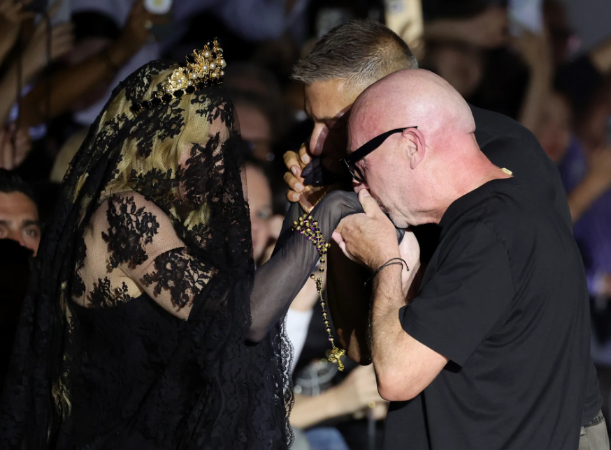 Madonna at the Dolce & Gabbana Spring-Summer 2025 show.