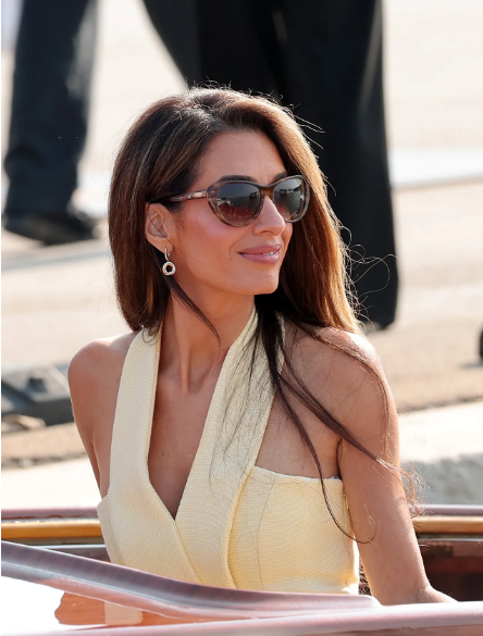 Stylish appearance: Amal Clooney in Prada and a delicate butter dress at the Venice Film Festival