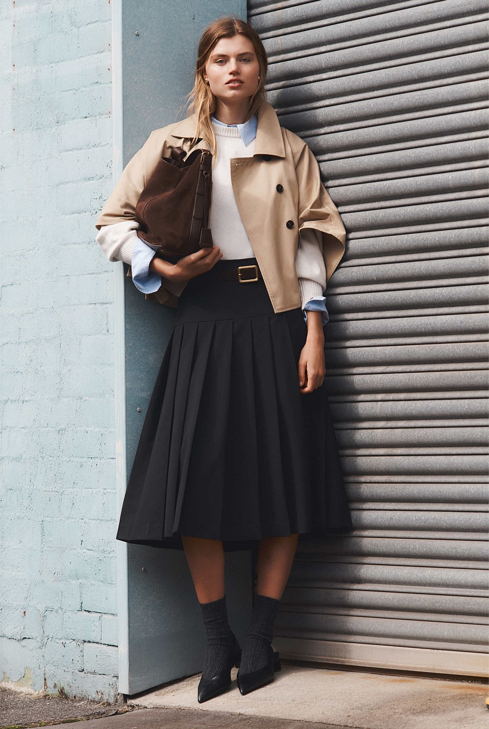 Midi, Denim and Pleated Skirts with Trainers – Autumn Outfit Ideas